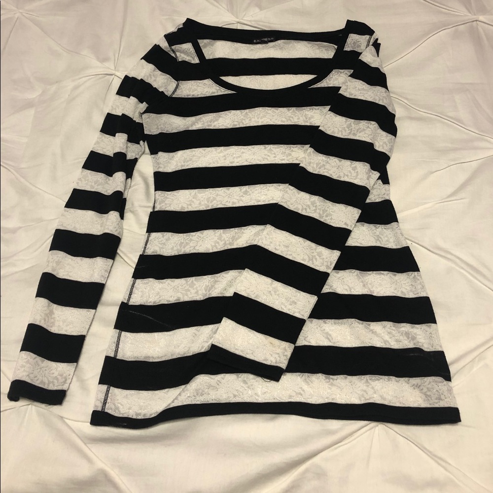 Express striped long sleeve shirt